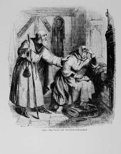 The Parson and the Clerk of Oxenford by English School